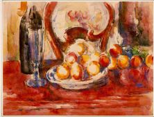 Haga click para ver la imagen ampliada still life - apples bottle and chairback.jpg